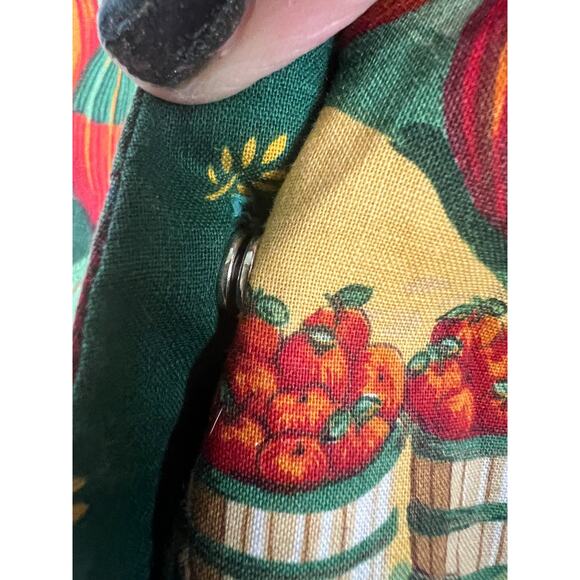 Handmade leaf button snap closure fall novelty farm print vest Women's XS - Picture 5 of 8